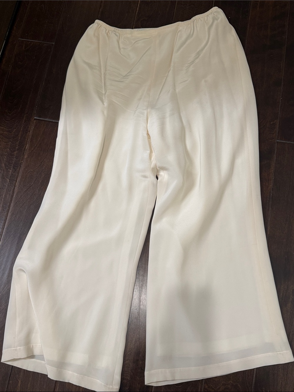Caroline Rose Women’s Cream Wide-Leg Pants-1X
